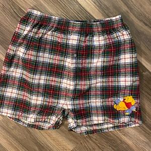 Vintage Winnie the Pooh Plaid Pajama Boxer Shorts
